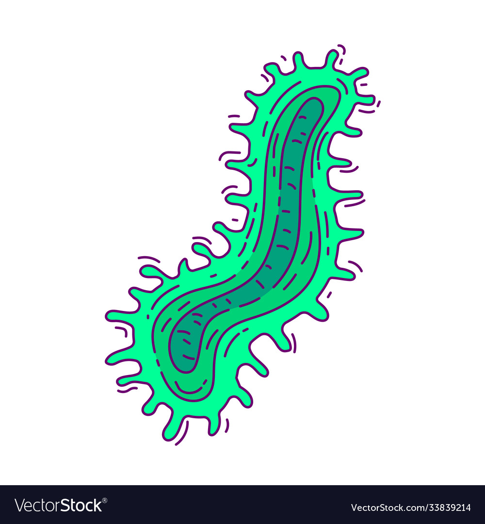 Virus germs and bacteria design objects character