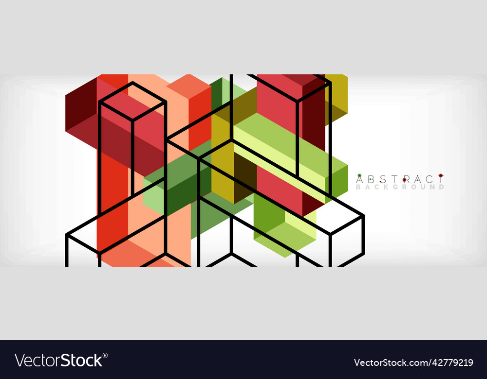 Abstract background 3d cubes cubic elements