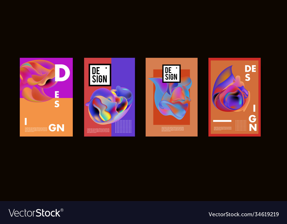 Abstract colorful liquid and fluid pattern Vector Image Abstract colorful liquid and fluid pattern