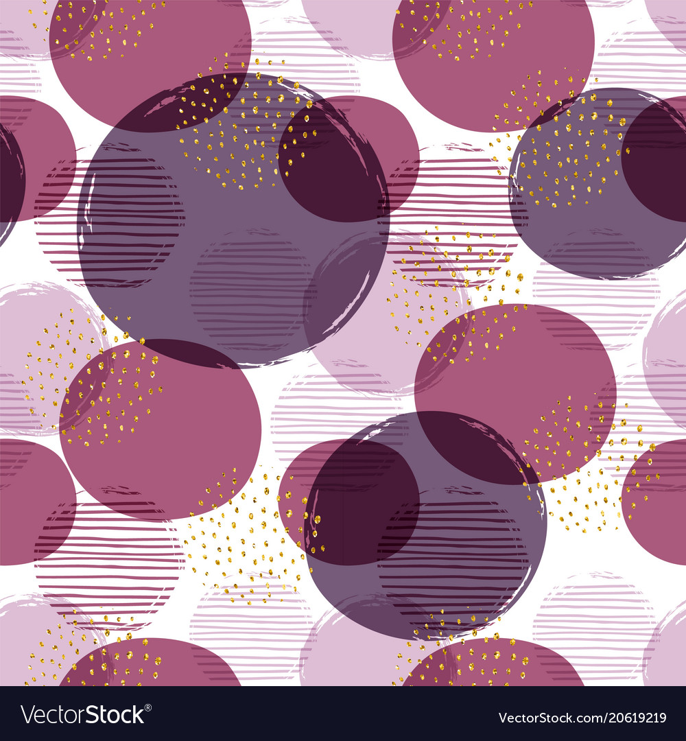 Abstract geometric seamless pattern with circles vector image Abstract geometric seamless pattern with circles