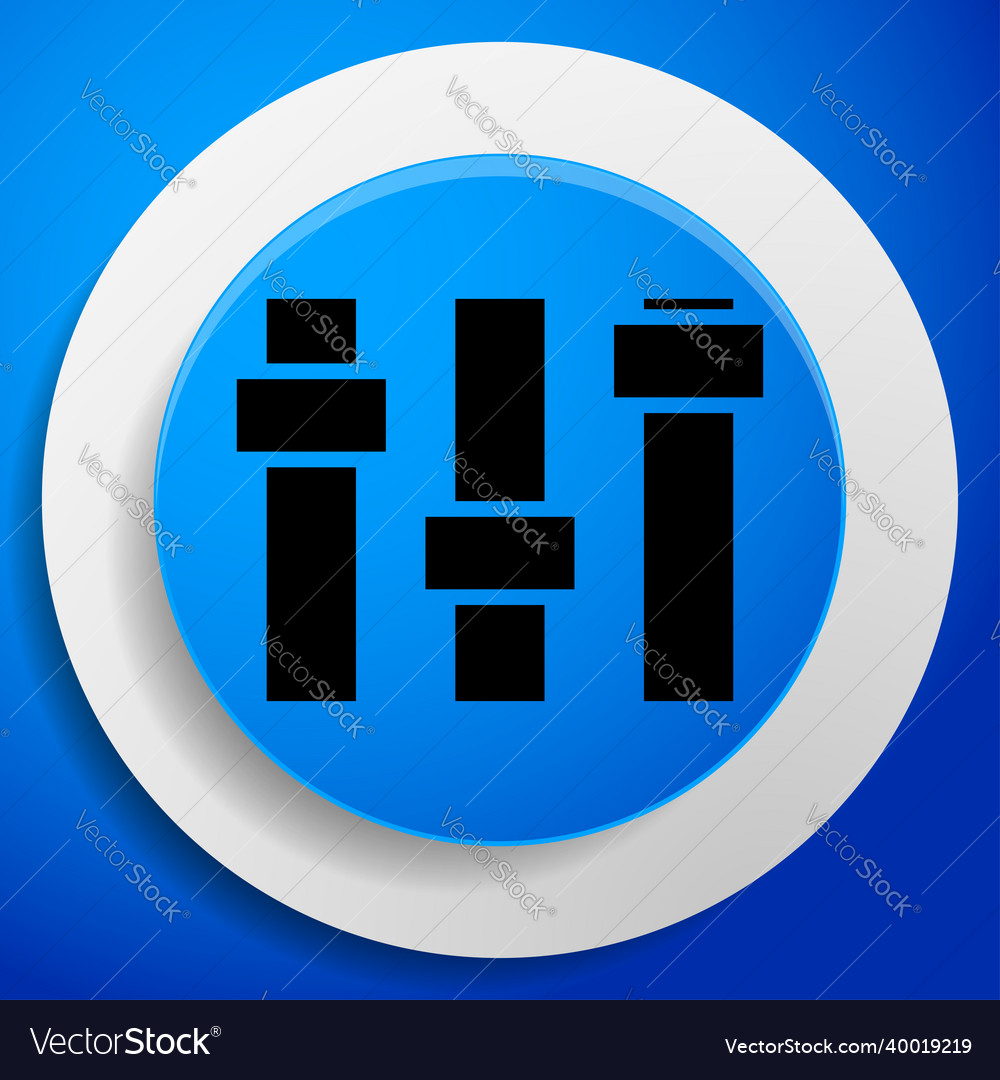 Adjuster slider tuner fader bars with levers knobs vector image Adjuster slider tuner fader bars with levers knobs
