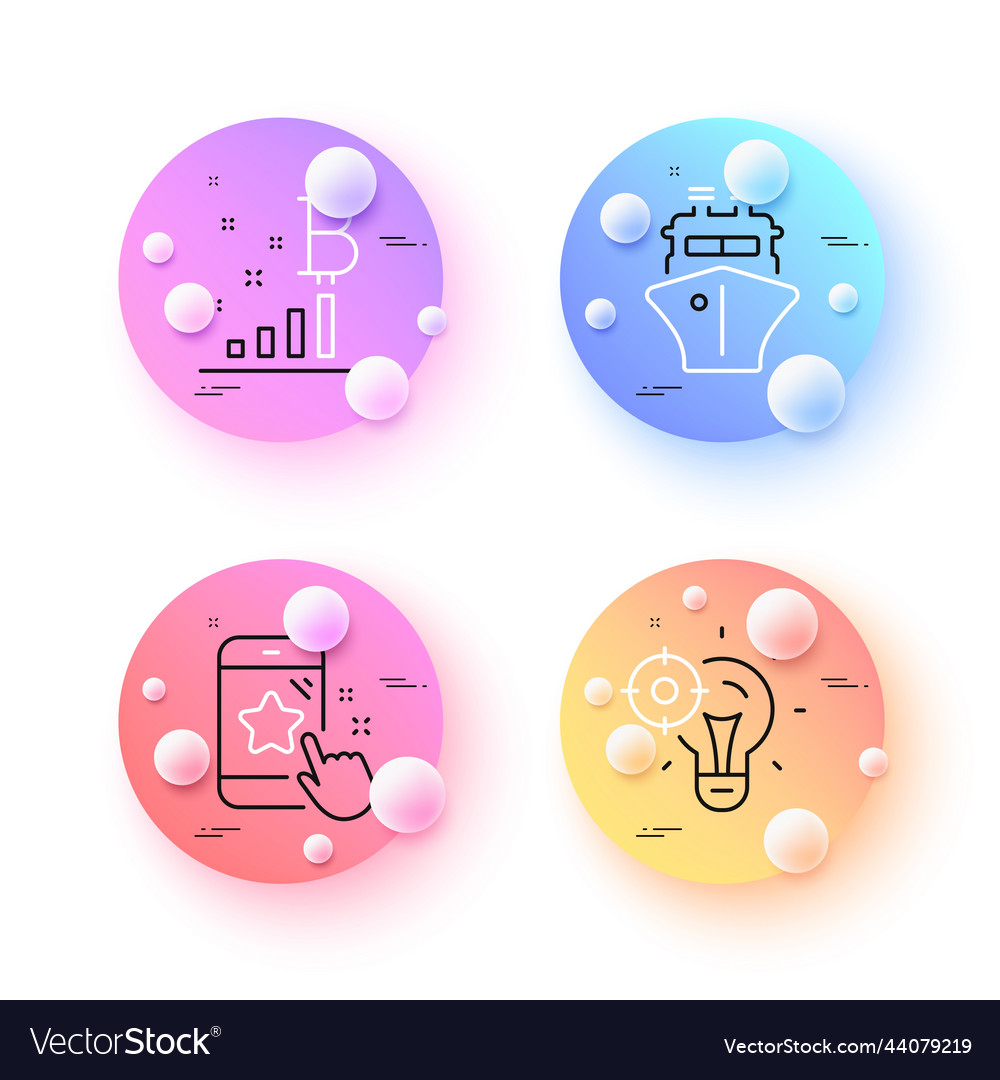 Bitcoin graph seo idea and ship minimal line vector image Bitcoin graph seo idea and ship minimal line