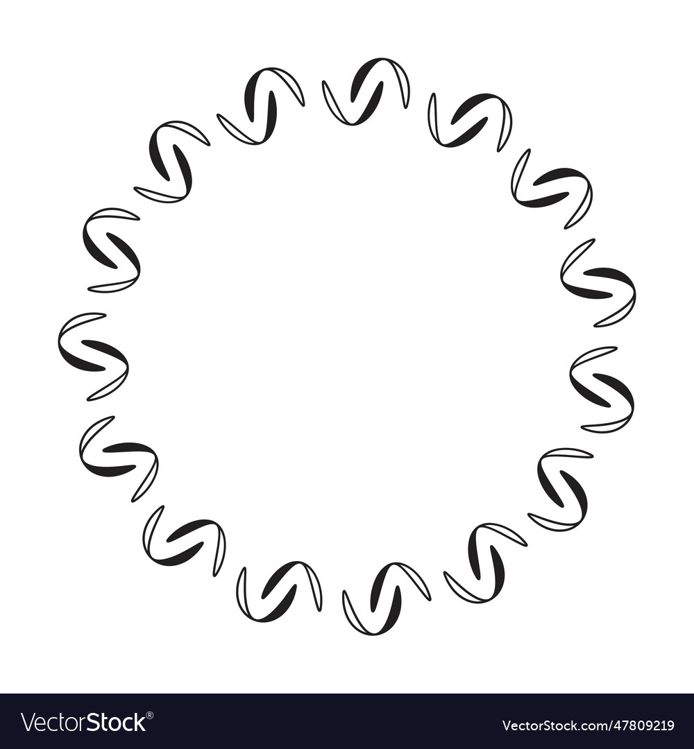 Circle frame round border design shape icon Vector Image Circle frame round border design shape icon