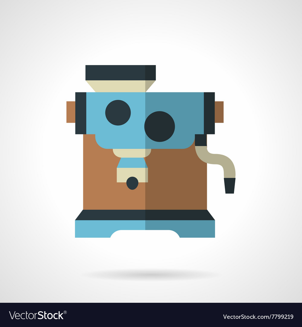 Colored coffee maker flat design icon