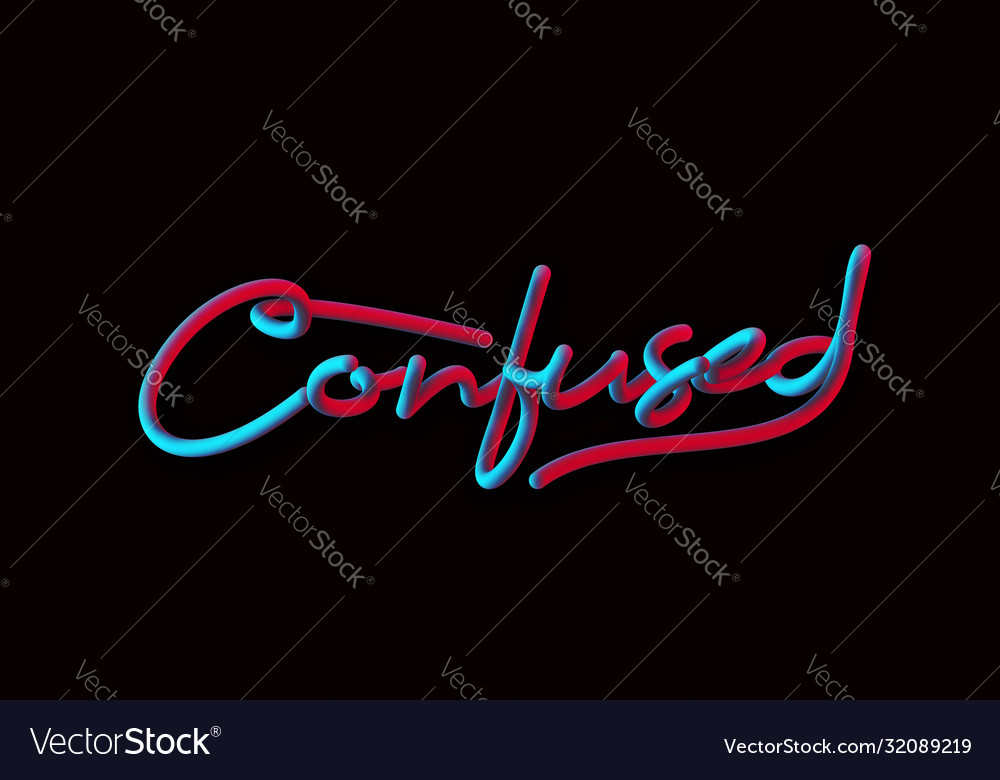 Confused calligraphic 3d pipe style text design