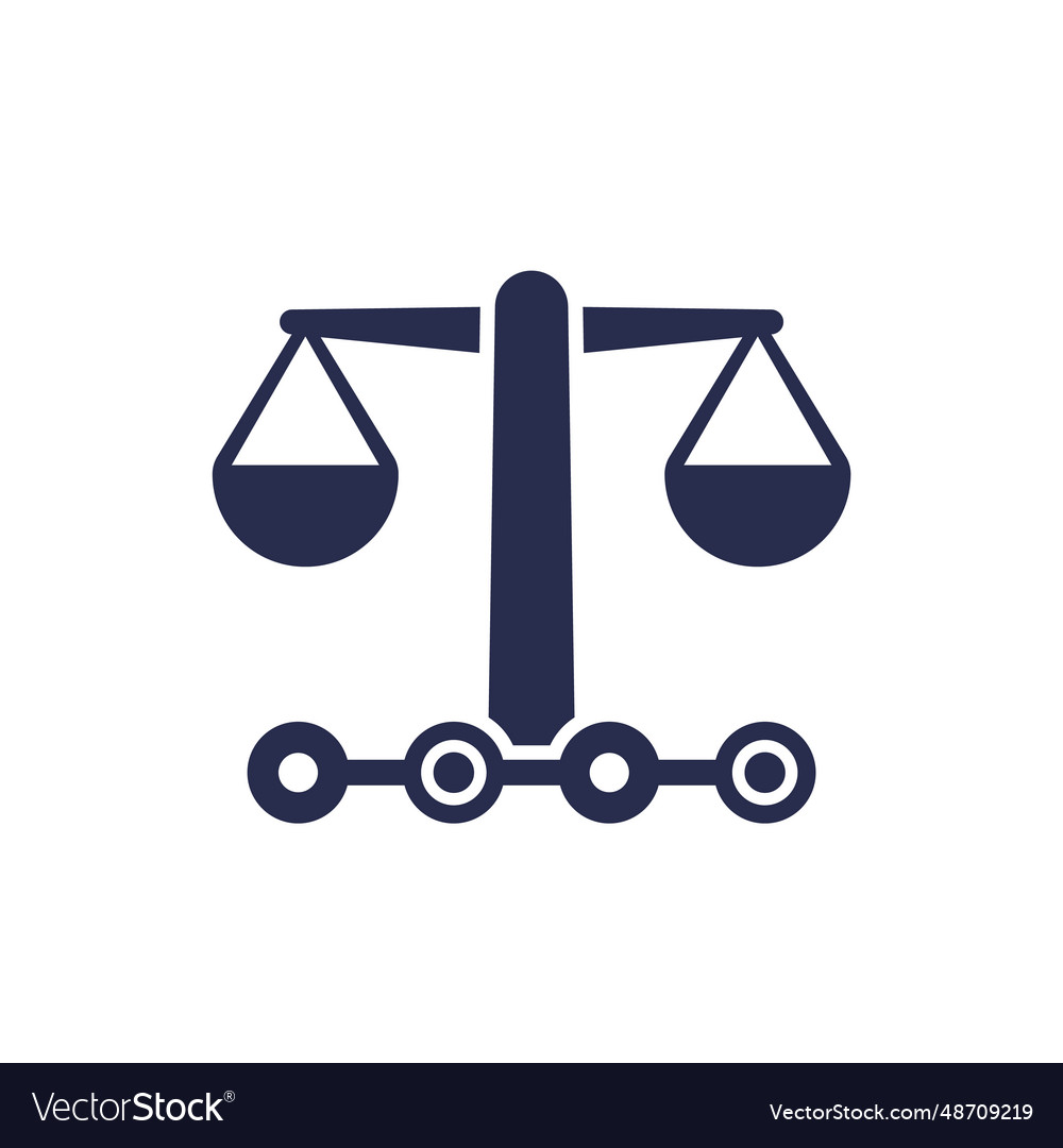 Legal case progress icon on white Royalty Free Vector Image