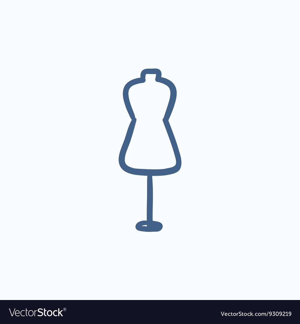 Mannequin sketch icon