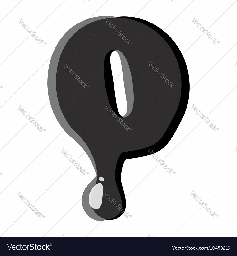 Number zero 0 isolated on white background Vector Image