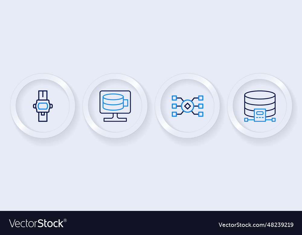 Set line cloud database neural network and wrist vector image Set line cloud database neural network and wrist