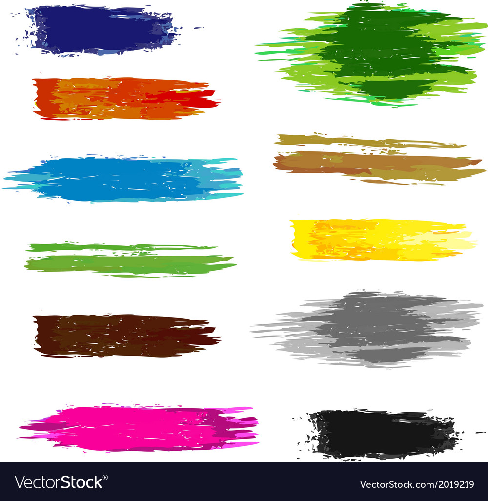 Set of artistic brush Royalty Free Vector Image