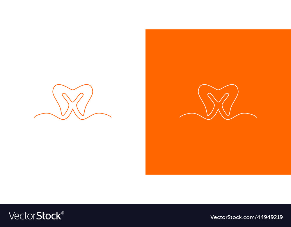 Simple and modern letter x initials dentist logo