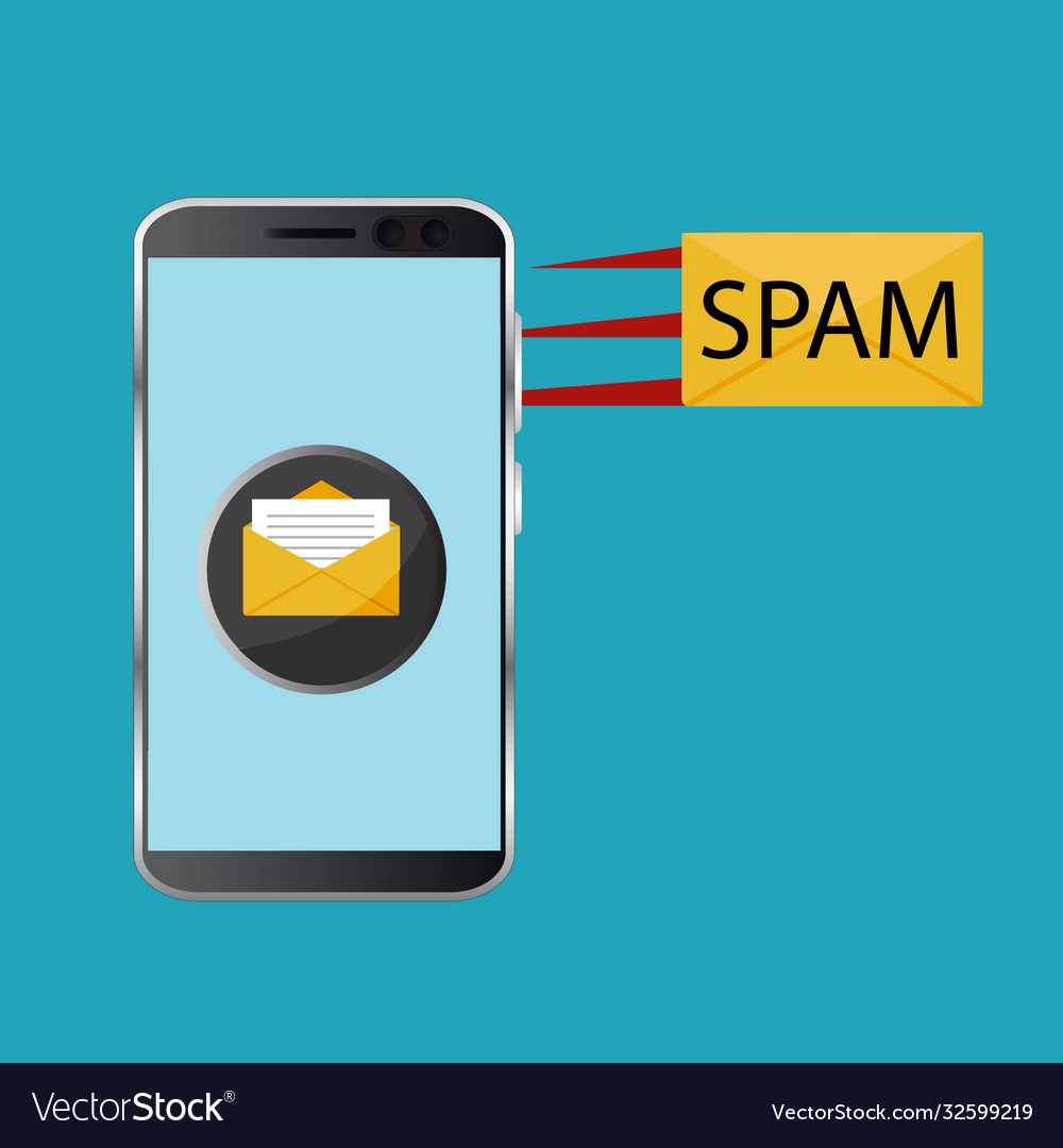 Spam data concept attention message vector image Spam data concept attention message