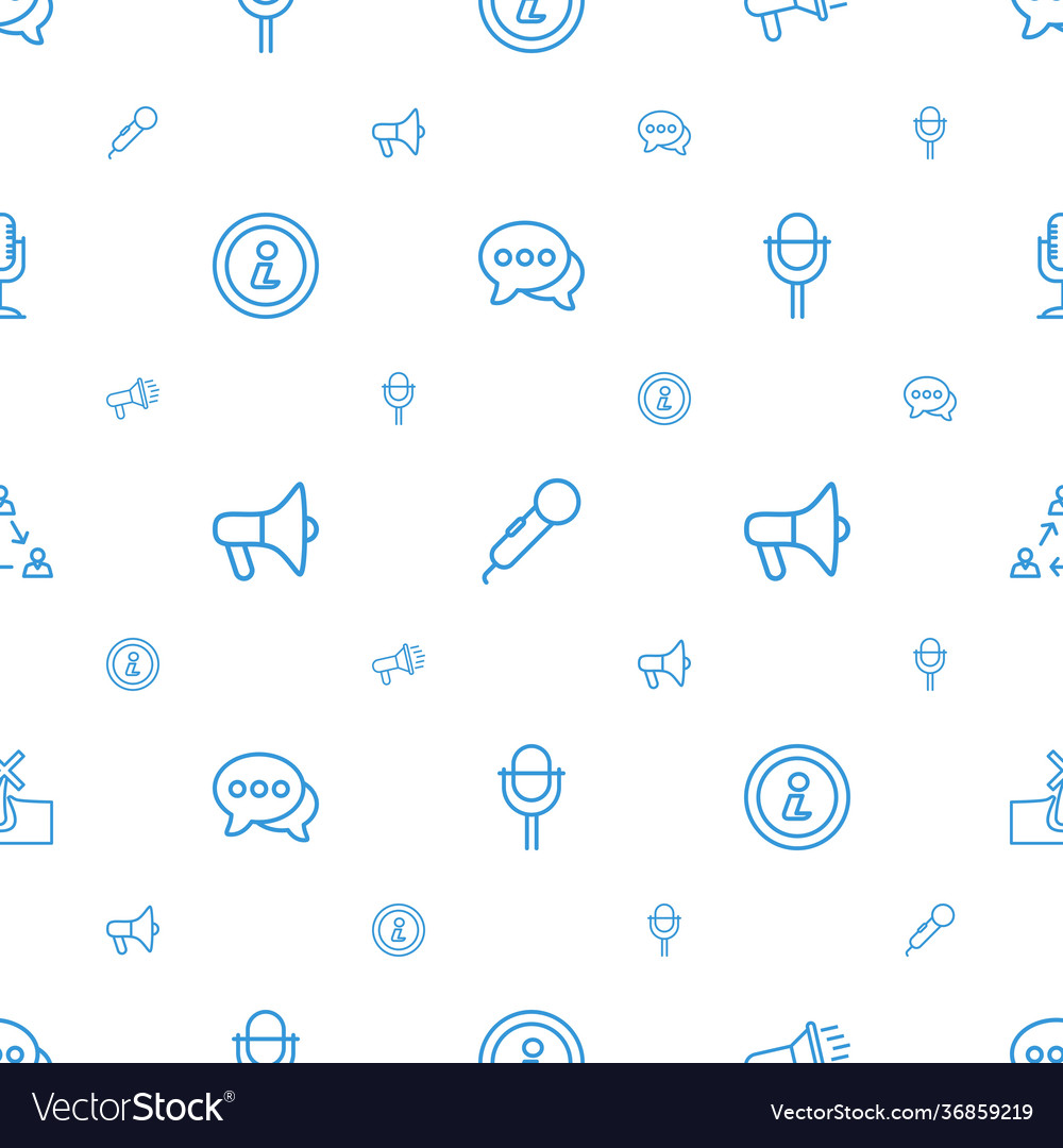 Speech icons pattern seamless white background Vector Image Speech icons pattern seamless white background