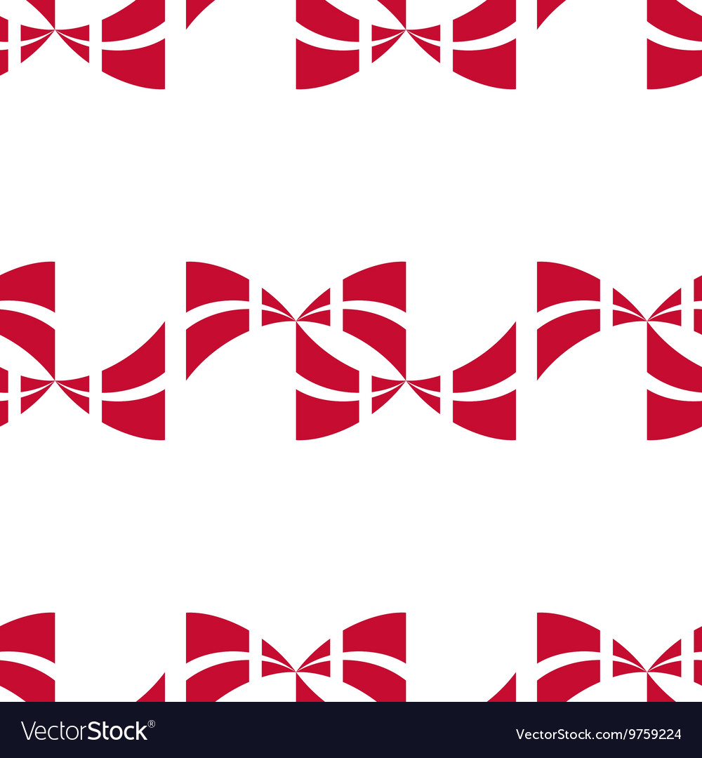 Bows of the danish flag seamless pattern