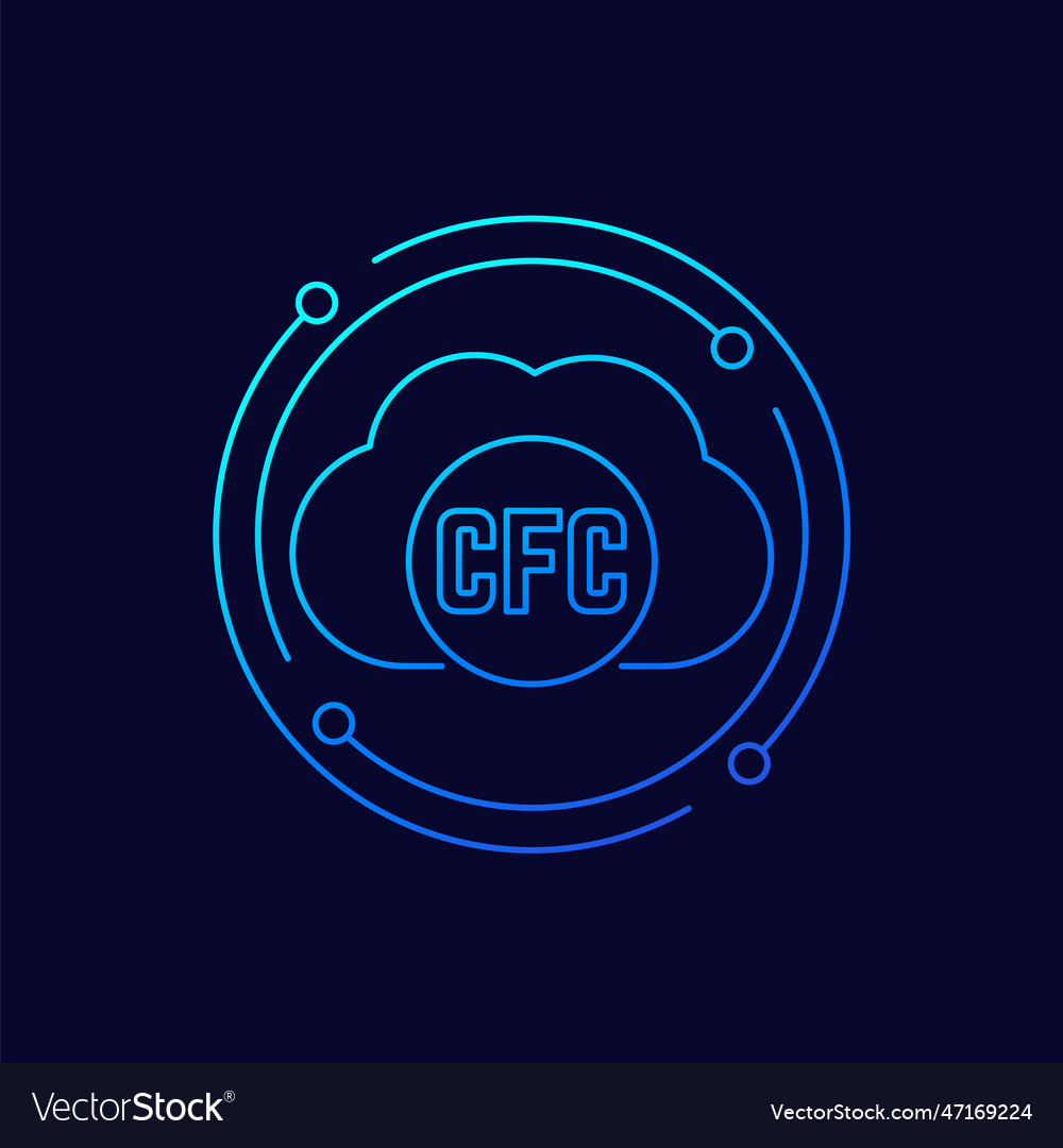 Cfc gas icon with a cloud linear design