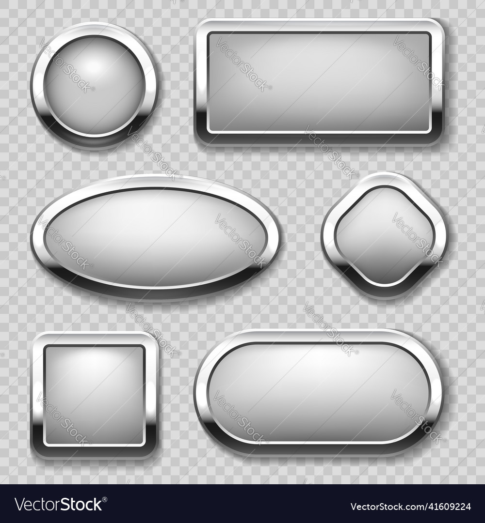 Chrome Button Collection - Round & Metallic