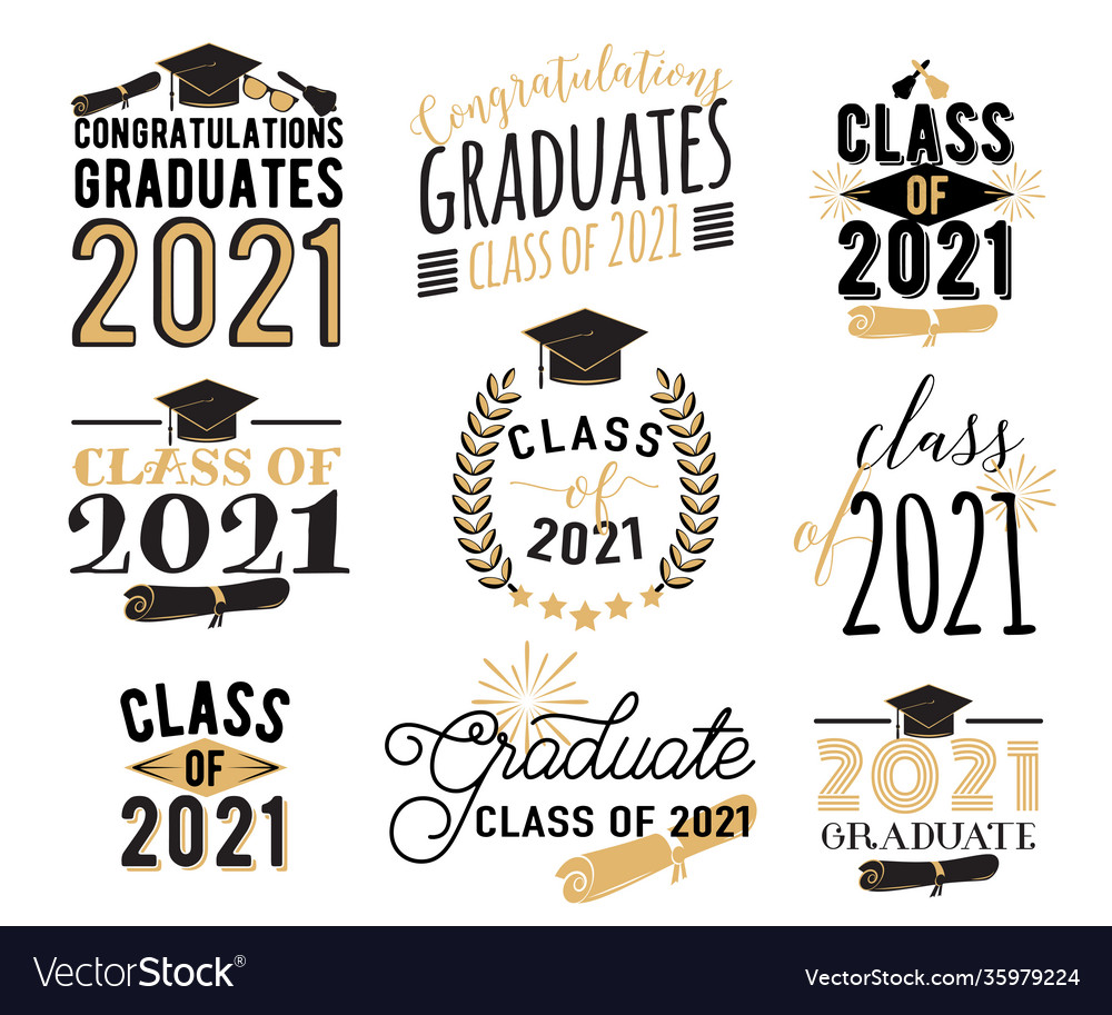 Congratulation graduation wishes overlays Vector Image