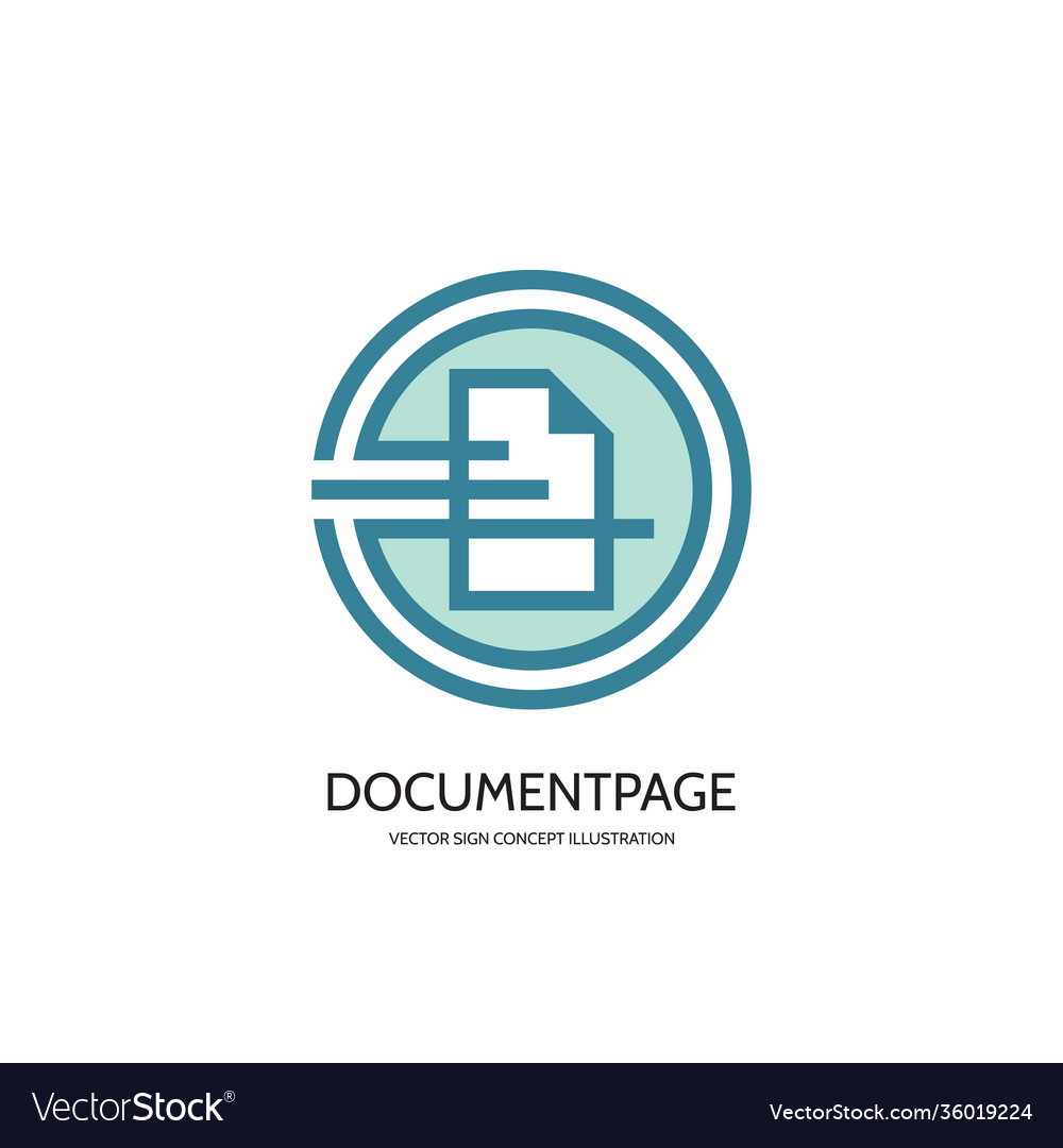 Document page - logo template concept