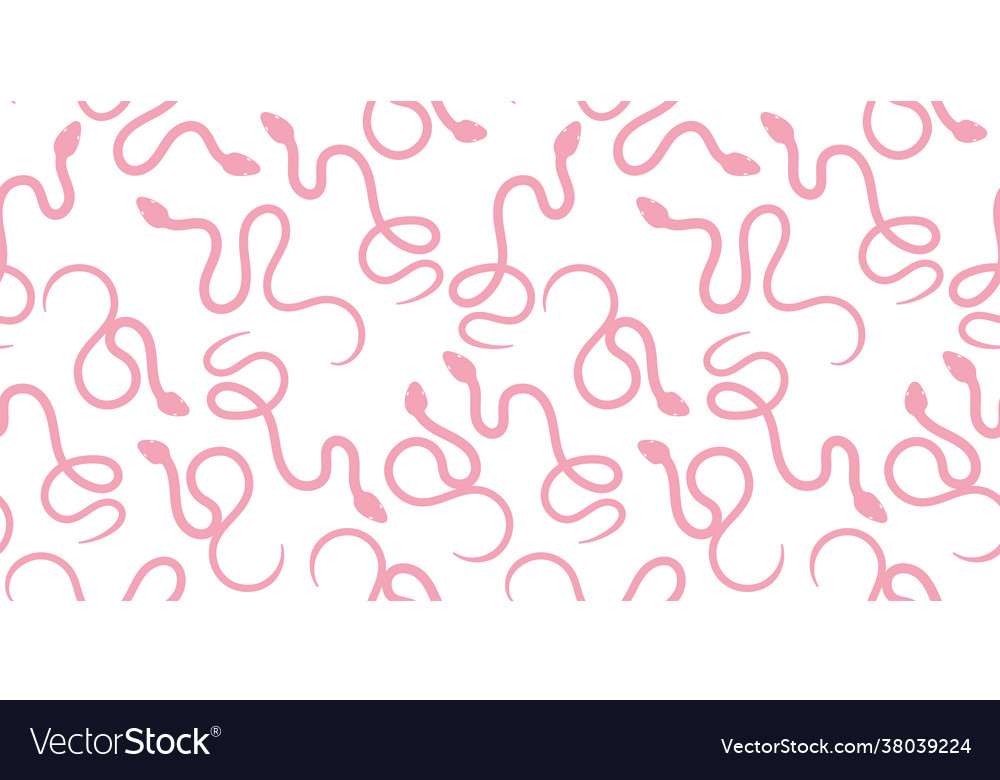 Pink snakes seamless repeat pattern background vector image Pink snakes seamless repeat pattern background