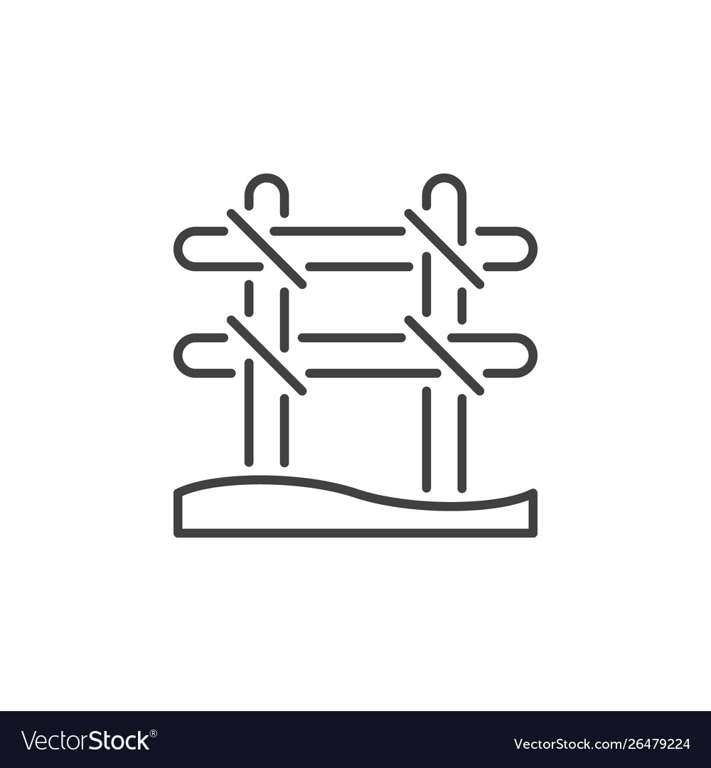 Rebar binding concept icon in thin line Vector Image Rebar binding concept icon in thin line