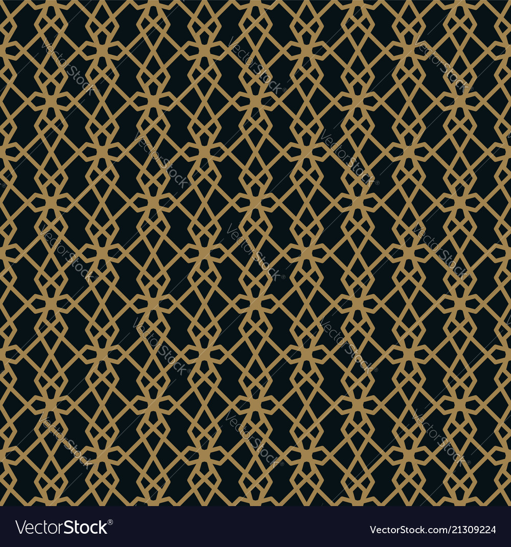 Seamless pattern of intersecting thin gold lines vector image Seamless pattern of intersecting thin gold lines