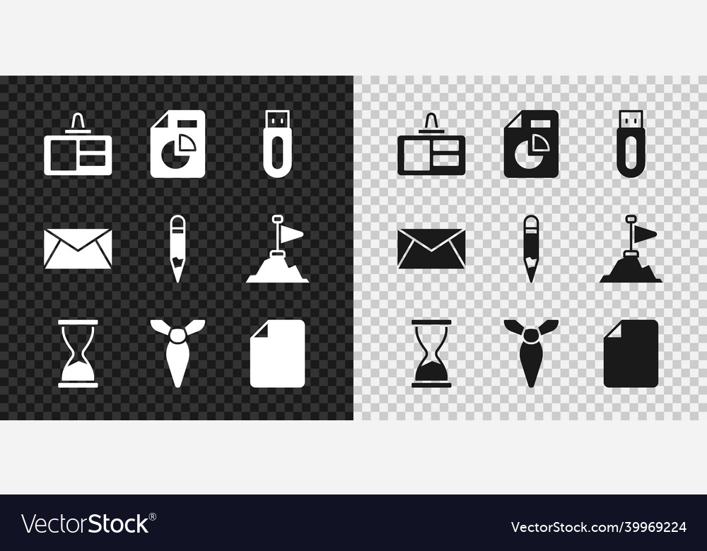 Set identification badge document with graph vector image Set identification badge document with graph