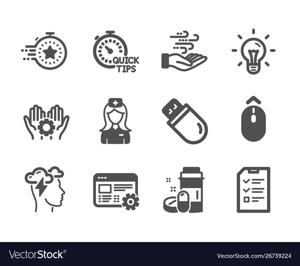 Set science icons such as web settings