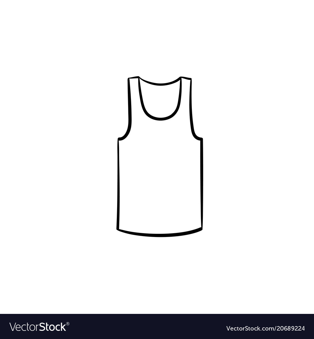 Download Tank top hand drawn sketch icon Royalty Free Vector Image