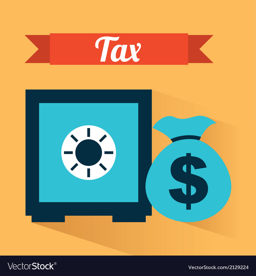 Tax icon over orange background