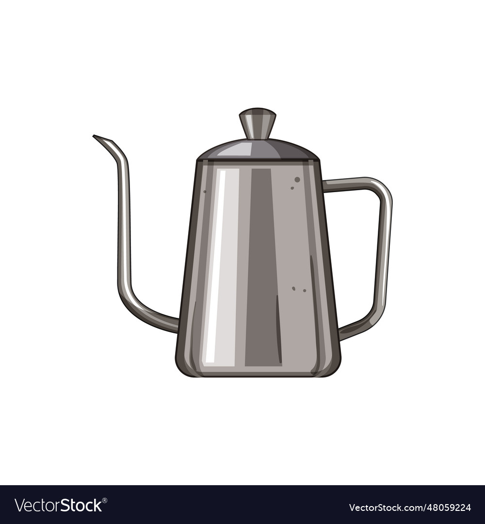 Water steel drip kettle cartoon Royalty Free Vector Image