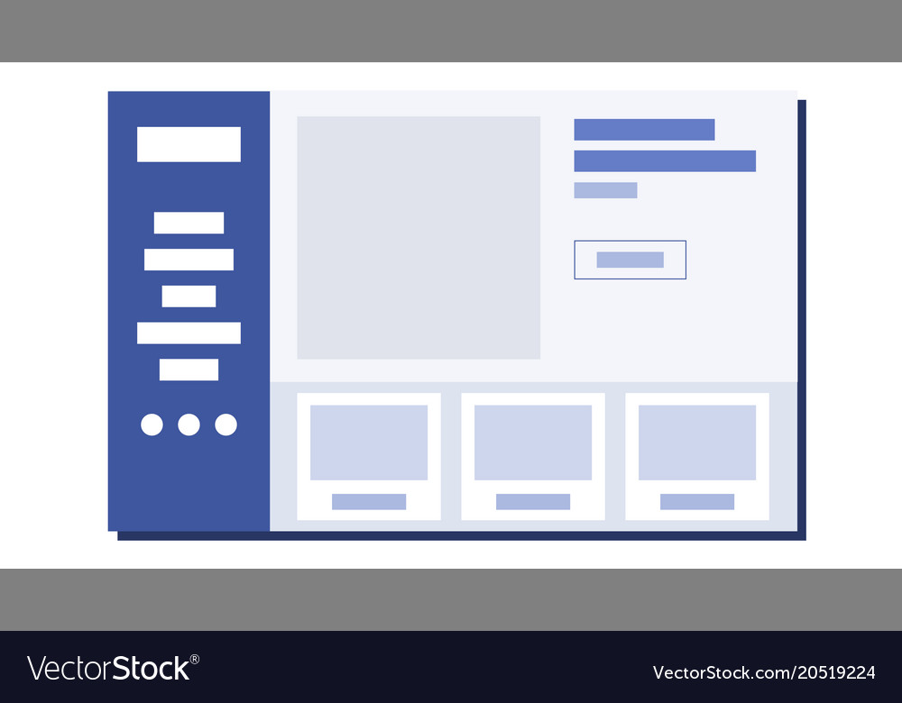 Website flat design wireframes layout web