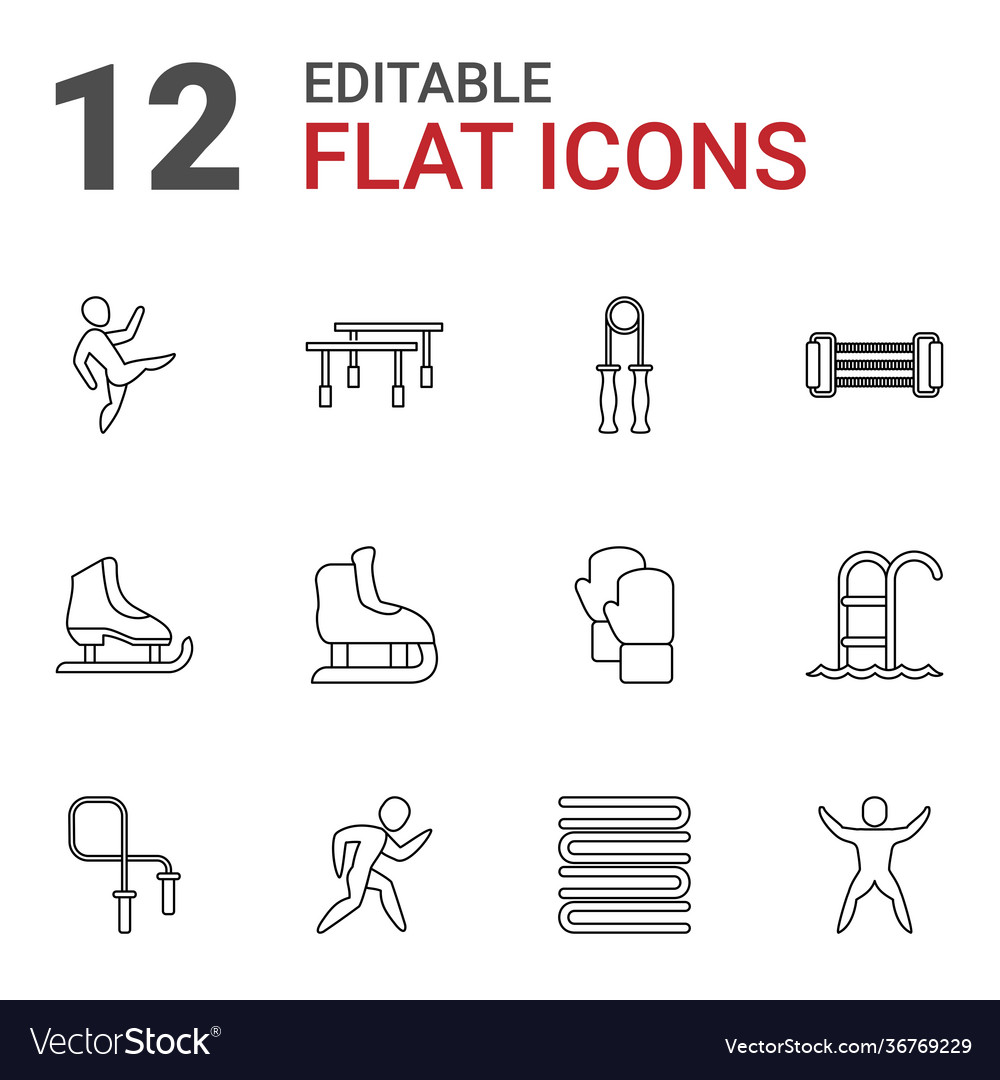 12 exercise icons