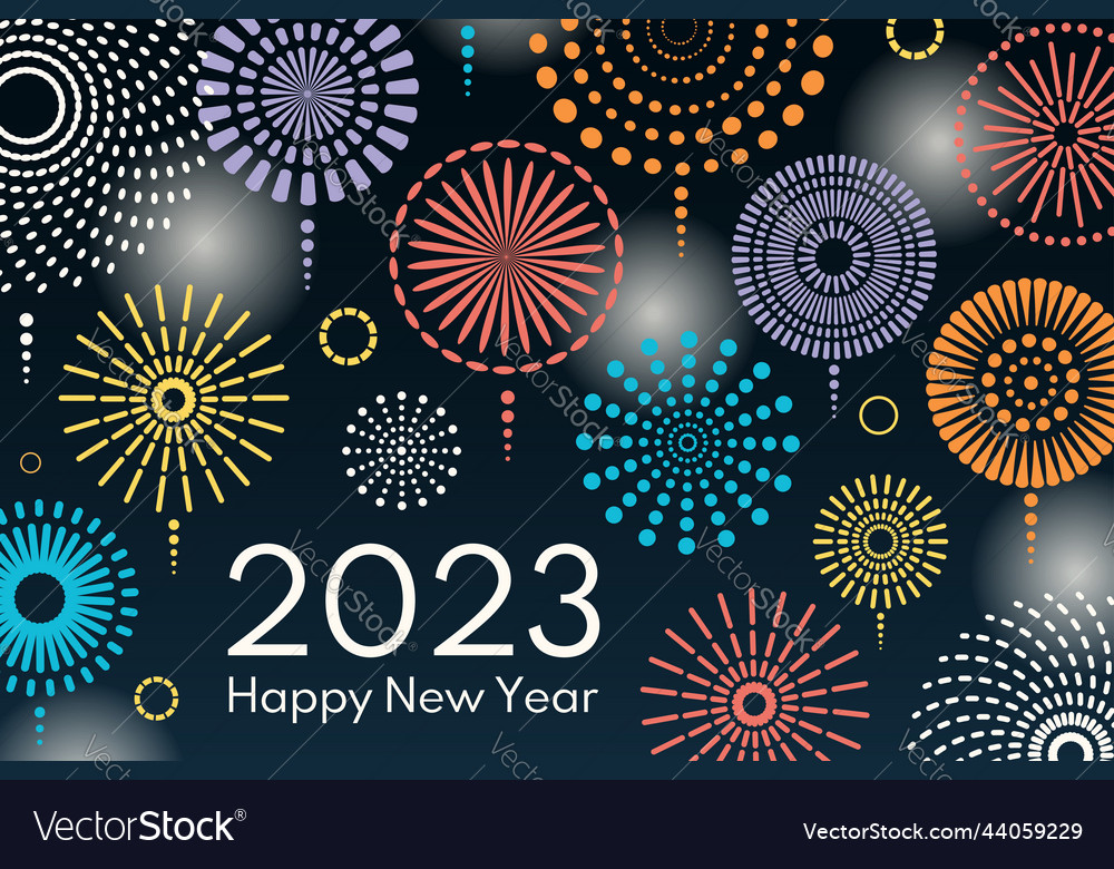 2023 Neues Jahr Feuerwerk Hintergrund