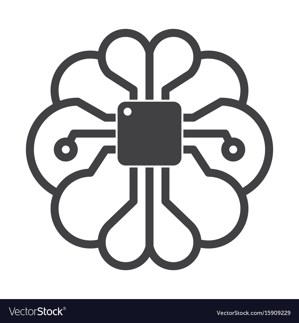 Artificial intelligence icon vector image