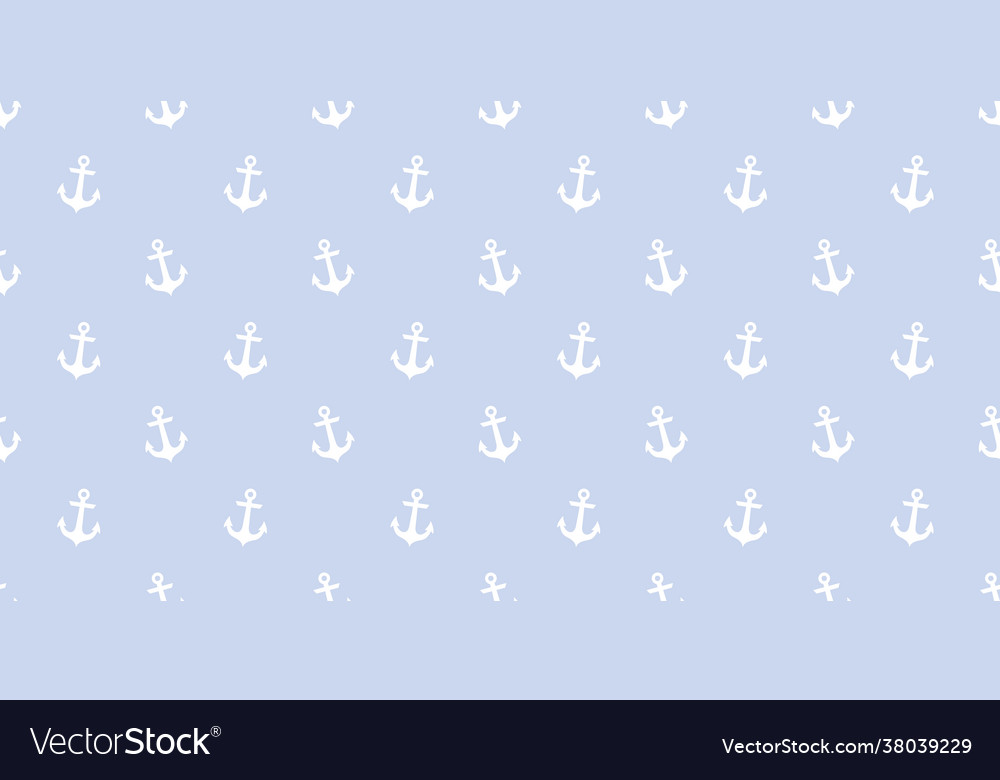 Blue anchor seamless repeat pattern background