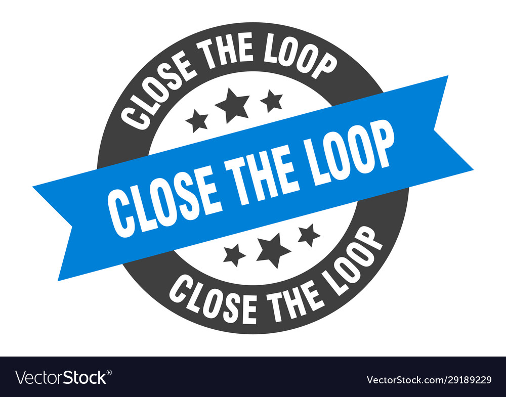 Close loop sign round ribbon