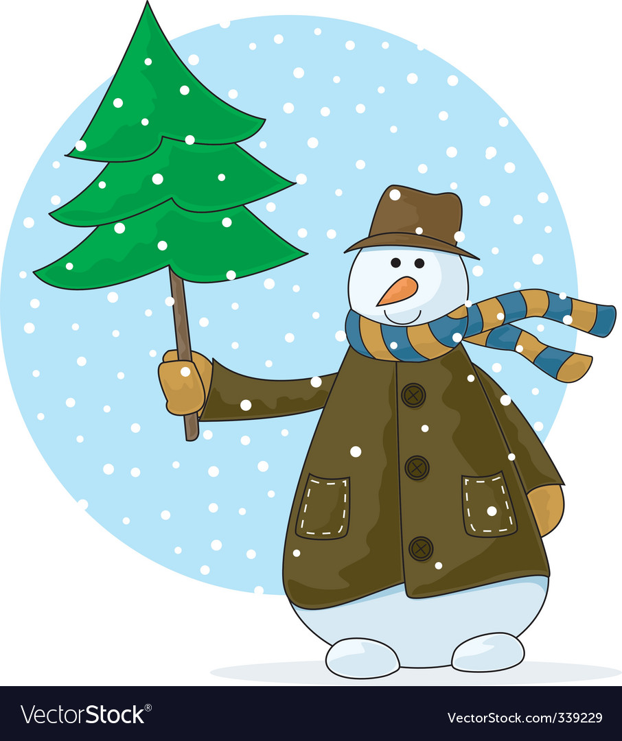 Happy snowman Royalty Free Vector Image - VectorStock