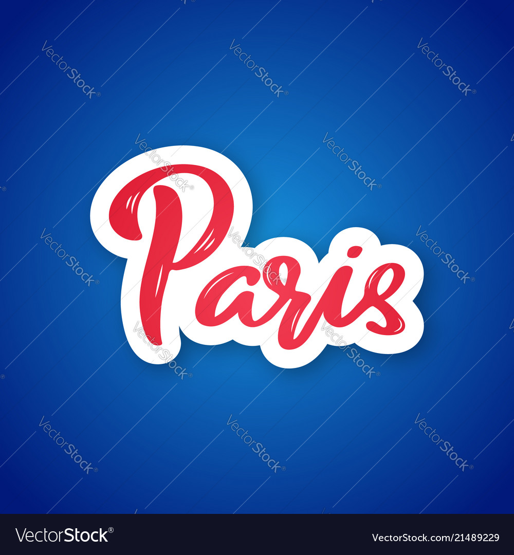 Paris - handwritten name of the france capital