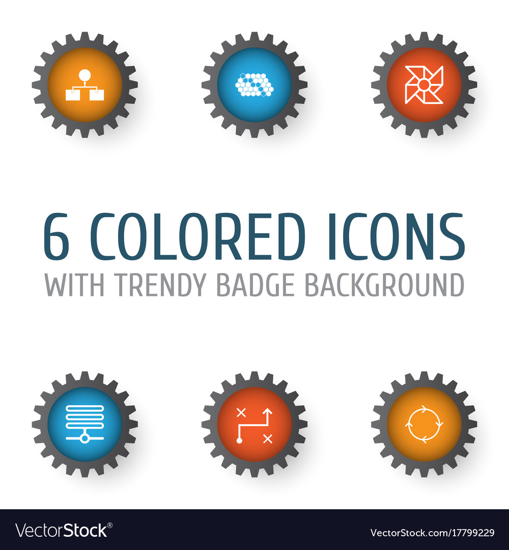 Robotics icons set collection of laptop