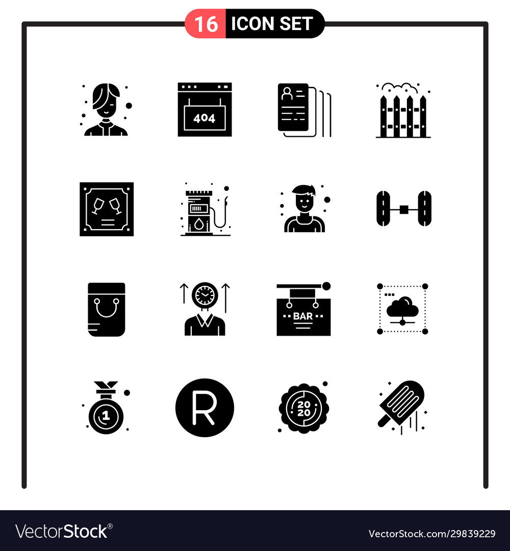 Set 16 solid style icons for web and mobile Vector Image Set 16 solid style icons for web and mobile