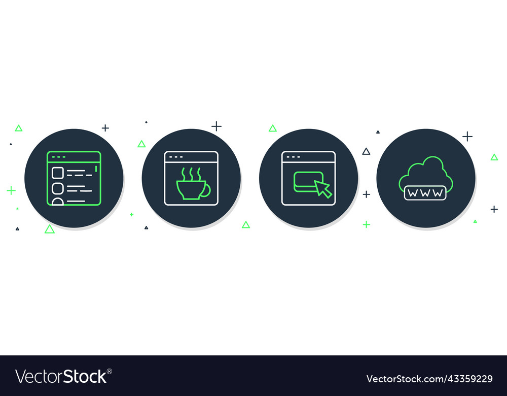 Set line software browser files and web vector image Set line software browser files and web