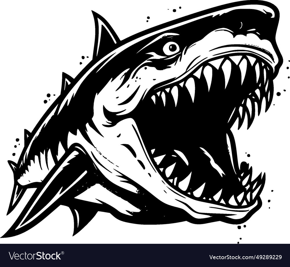 Shark - minimalist and flat logo