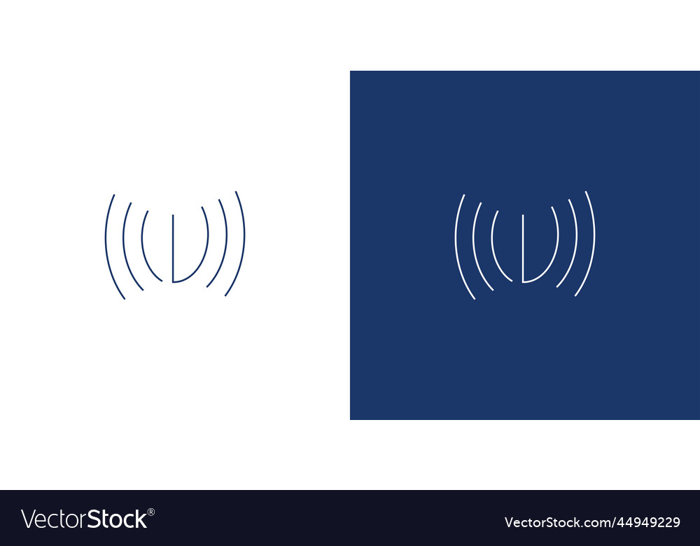 Simple and modern w letter wireless logo design