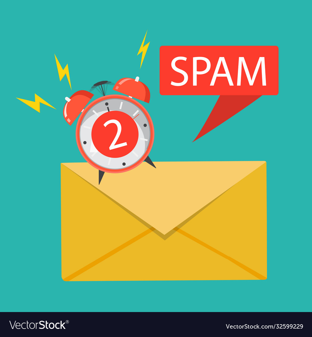Spam data concept attention message vector image Spam data concept attention message