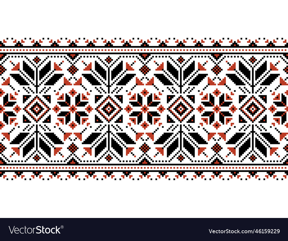 Ukrainian folk seamless vector image Ukrainian folk seamless