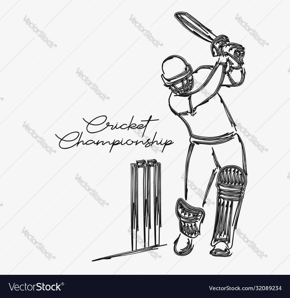 Abstract colorful pattern with batsman and bowler Vector Image Abstract colorful pattern with batsman and bowler