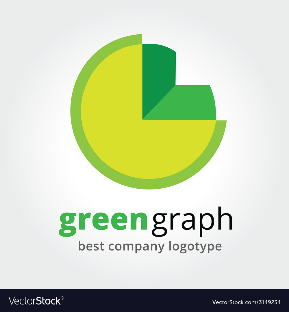 Abstract graph logotype concept isolated on white