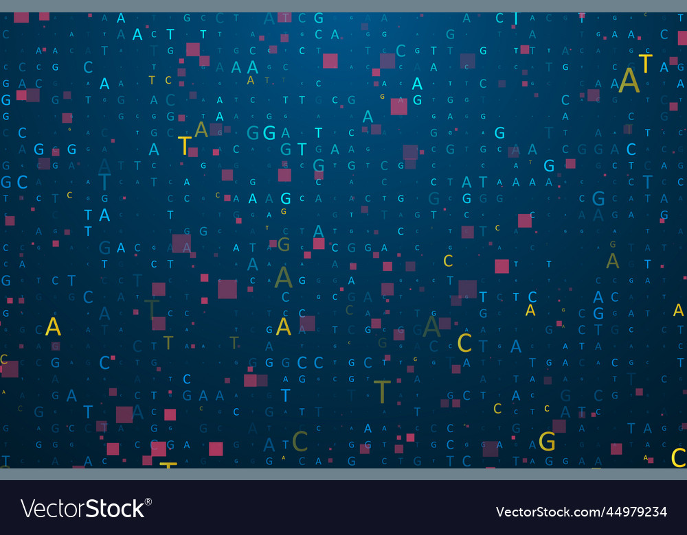 Big genomic data visualization vector image Big genomic data visualization