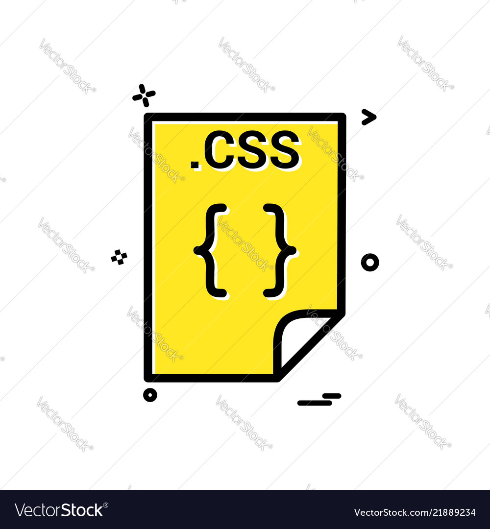 Css application download file files format icon vector image Css application download file files format icon