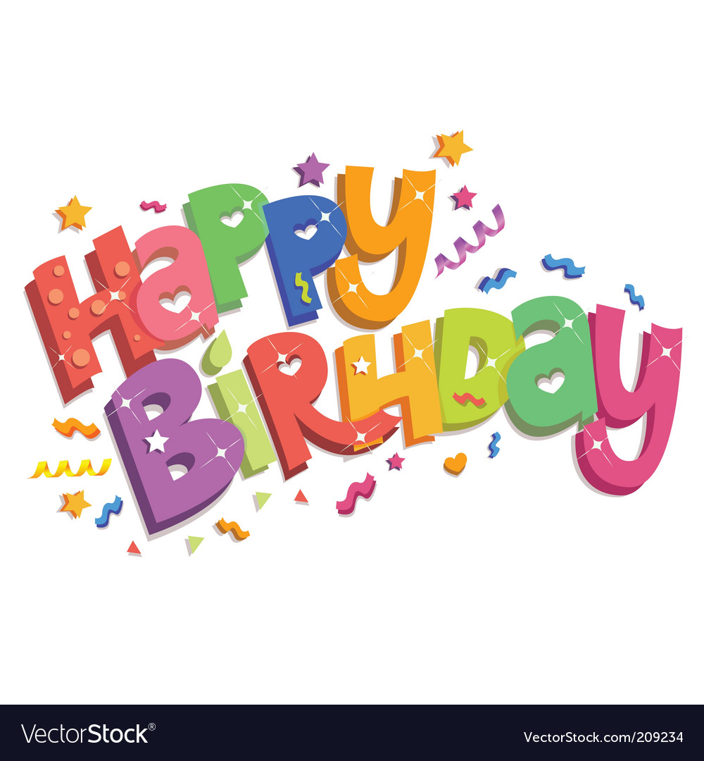 Download Happy birthday Royalty Free Vector Image - VectorStock